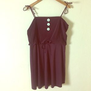 3 for $30- Vintage 1970s Plum Mini Sundress
